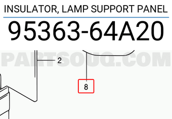 Suzuki 9536364A20 INSULATOR, LAMP SUPPORT PANEL