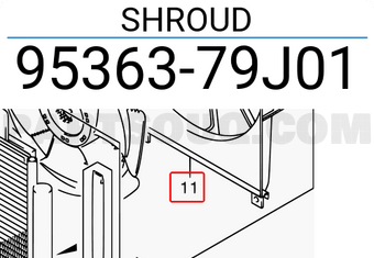 Suzuki 9536379J01 SHROUD