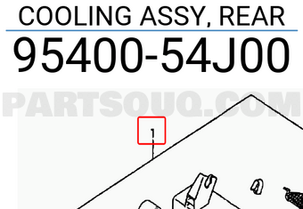 Suzuki 9540054J00 COOLING ASSY, REAR