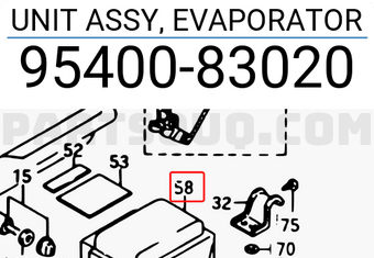 Suzuki 9540083020 UNIT ASSY, EVAPORATOR