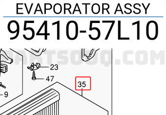 Suzuki 9541057L10 EVAPORATOR ASSY