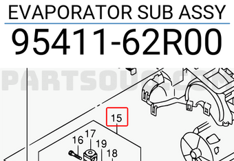 Suzuki 9541162R00 EVAPORATOR SUB ASSY