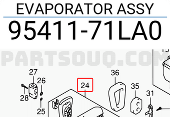 Suzuki 9541171LA0 EVAPORATOR ASSY
