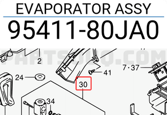 Suzuki 9541180JA0 EVAPORATOR ASSY