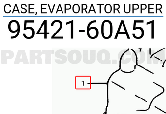 Suzuki 9542160A51 CASE, EVAPORATOR UPPER