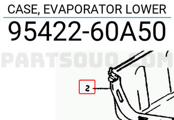 Suzuki 9542260A50 CASE, EVAPORATOR LOWER