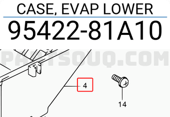 Suzuki 9542281A10 CASE, EVAP LOWER