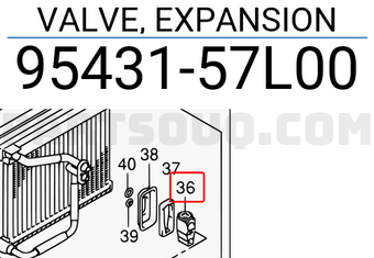 Suzuki 9543157L00 VALVE, EXPANSION
