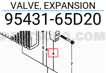 Suzuki 9543165D20 VALVE, EXPANSION