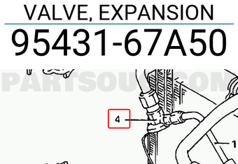 Suzuki 9543167A50 VALVE, EXPANSION