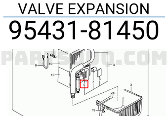 Suzuki 9543181450 VALVE EXPANSION