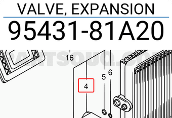 Suzuki 9543181A20 VALVE, EXPANSION