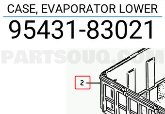Suzuki 9543183021 CASE, EVAPORATOR LOWER