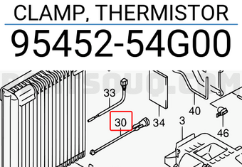 Suzuki 9545254G00 CLAMP, THERMISTOR