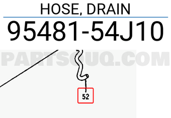 Suzuki 9548154J10 HOSE, DRAIN
