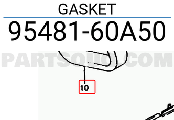 Suzuki 9548160A50 GASKET