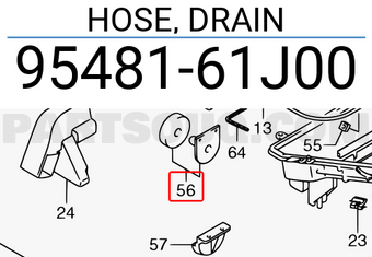 Suzuki 9548161J00 HOSE, DRAIN