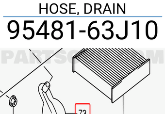 Suzuki 9548163J10 HOSE, DRAIN