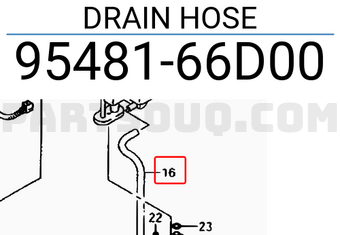 Suzuki 9548166D00 DRAIN HOSE