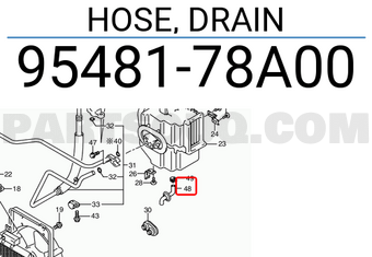Suzuki 9548178A00 HOSE, DRAIN