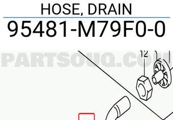 Suzuki 95481M79F00 HOSE, DRAIN