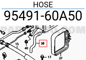 Suzuki 9549160A50 HOSE