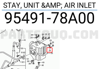 Suzuki 9549178A00 STAY, UNIT & AIR INLET