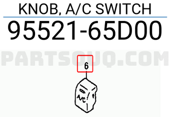 Suzuki 9552165D00 KNOB, A/C SWITCH