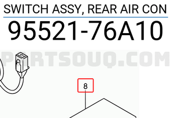 Suzuki 9552176A10 SWITCH ASSY, REAR AIR CON