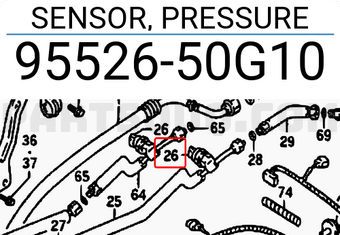 Suzuki 9552650G10 SENSOR, PRESSURE