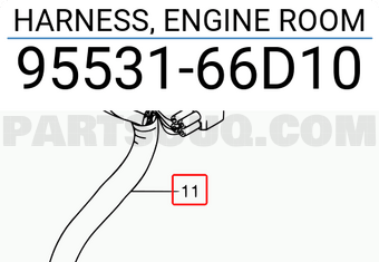Suzuki 9553166D10 HARNESS, ENGINE ROOM