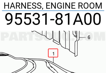 Suzuki 9553181A00 HARNESS, ENGINE ROOM
