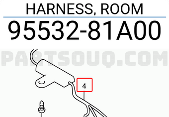Suzuki 9553281A00 HARNESS, ROOM