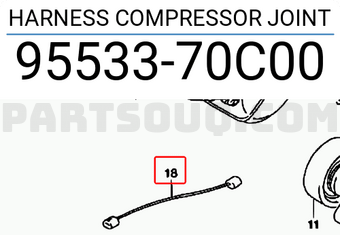 Suzuki 9553370C00 HARNESS COMPRESSOR JOINT