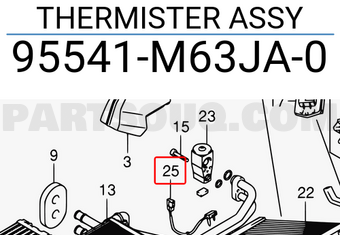 Suzuki 95541M63JA0 THERMISTER ASSY