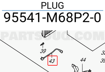 Suzuki 95541M68P20 PLUG