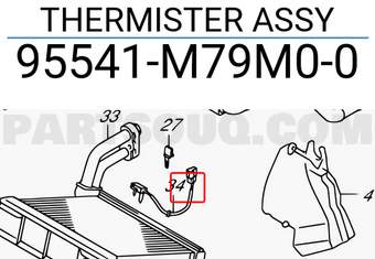 Suzuki 95541M79M00 THERMISTER ASSY