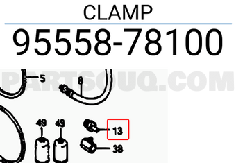 Suzuki 9555878100 CLAMP
