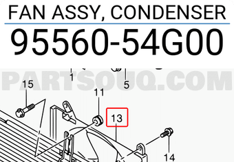 Suzuki 9556054G00 FAN ASSY, CONDENSER