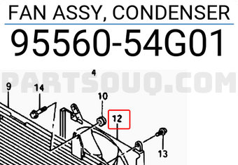 Suzuki 9556054G01 FAN ASSY, CONDENSER