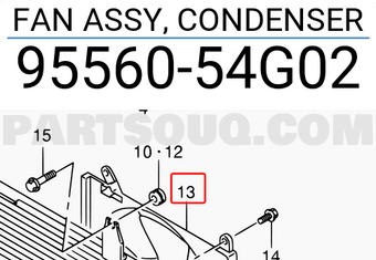 Suzuki 9556054G02 FAN ASSY, CONDENSER