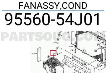 Suzuki 9556054J01 FANASSY,COND