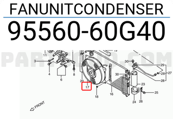 Suzuki 9556060G40 FANUNITCONDENSER