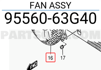 Suzuki 9556063G40 FAN ASSY