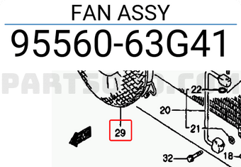 Suzuki 9556063G41 FAN ASSY