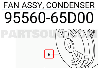 Suzuki 9556065D00 FAN ASSY, CONDENSER
