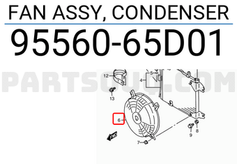 Suzuki 9556065D01 FAN ASSY, CONDENSER