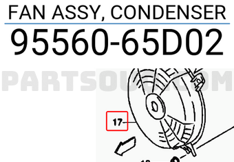 Suzuki 9556065D02 FAN ASSY, CONDENSER