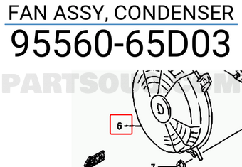Suzuki 9556065D03 FAN ASSY, CONDENSER
