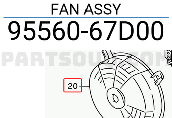 Suzuki 9556067D00 FAN ASSY